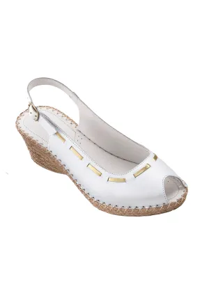 Open toe leather sandal