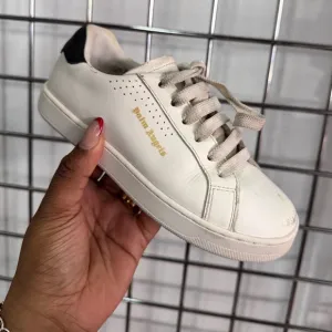 Palm Angels Boy's White Palm 1 Leather Tennis Sneakers Shoes Size 31 US Size 13