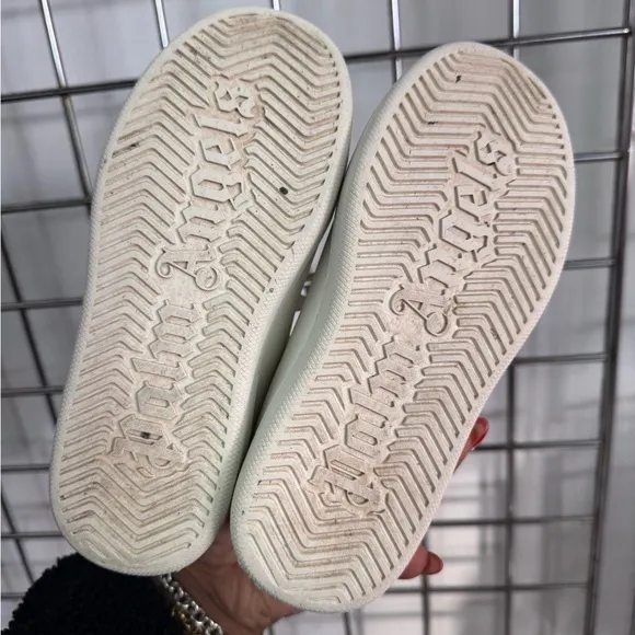 Palm Angels Boy's White Palm 1 Leather Tennis Sneakers Shoes Size 31 US Size 13