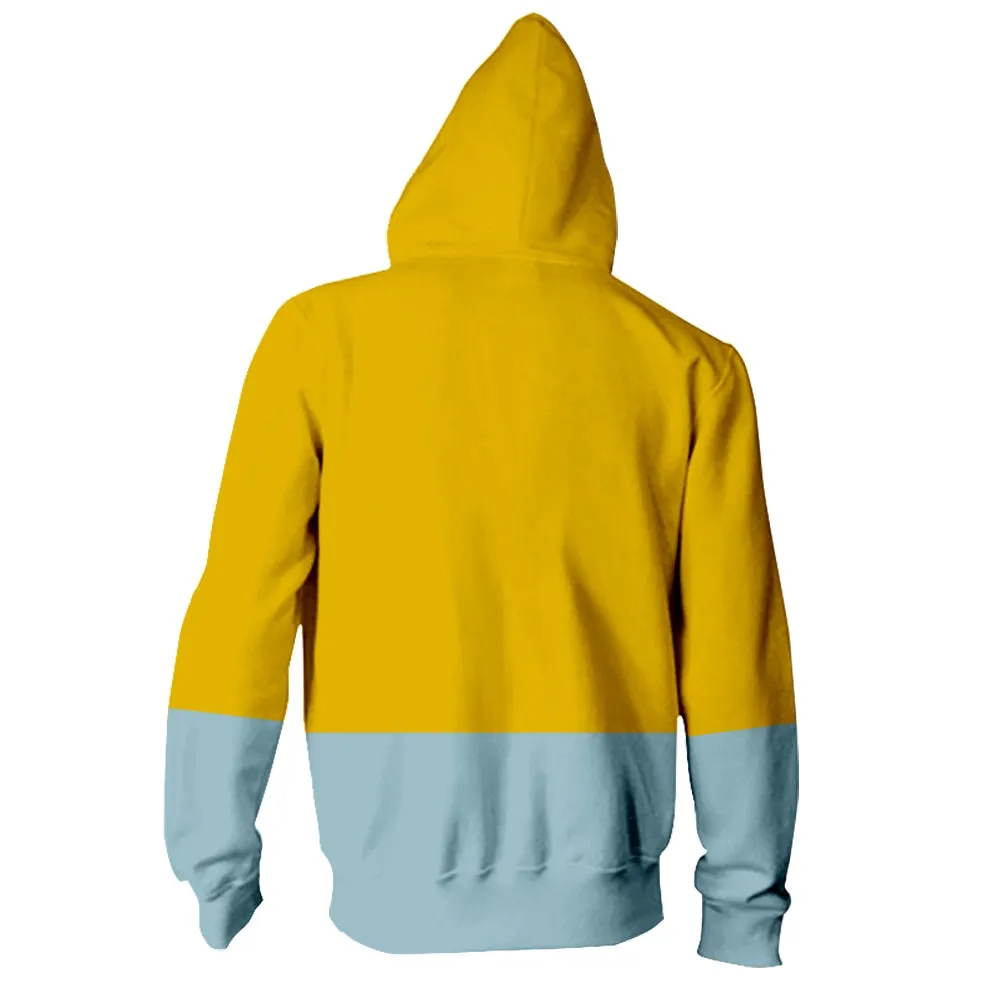 Peek a Boo Unisex Bi Color Cat Hoodie