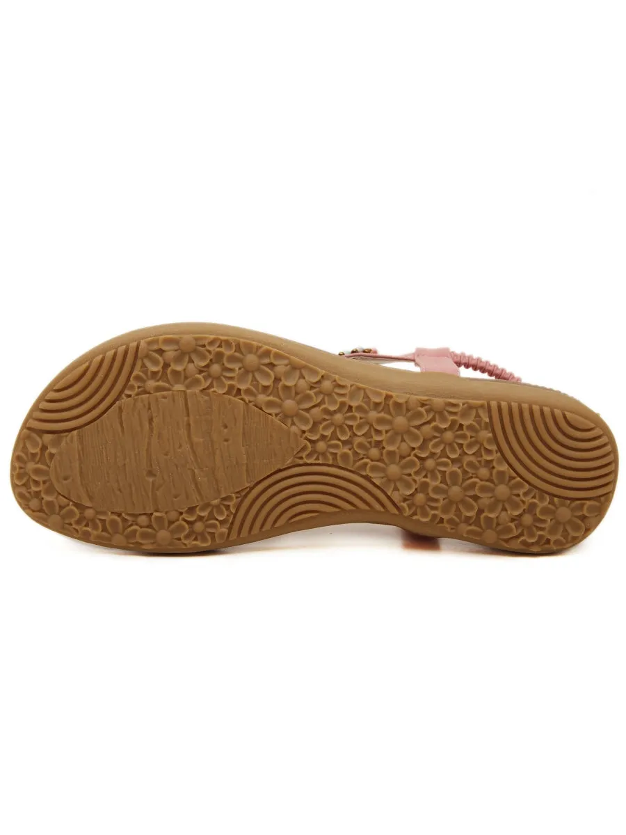 Pink Beaded Sandal