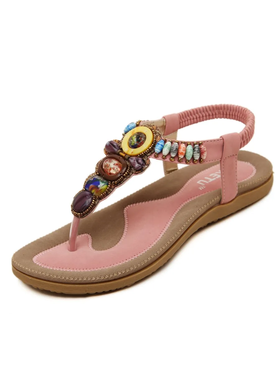 Pink Beaded Sandal