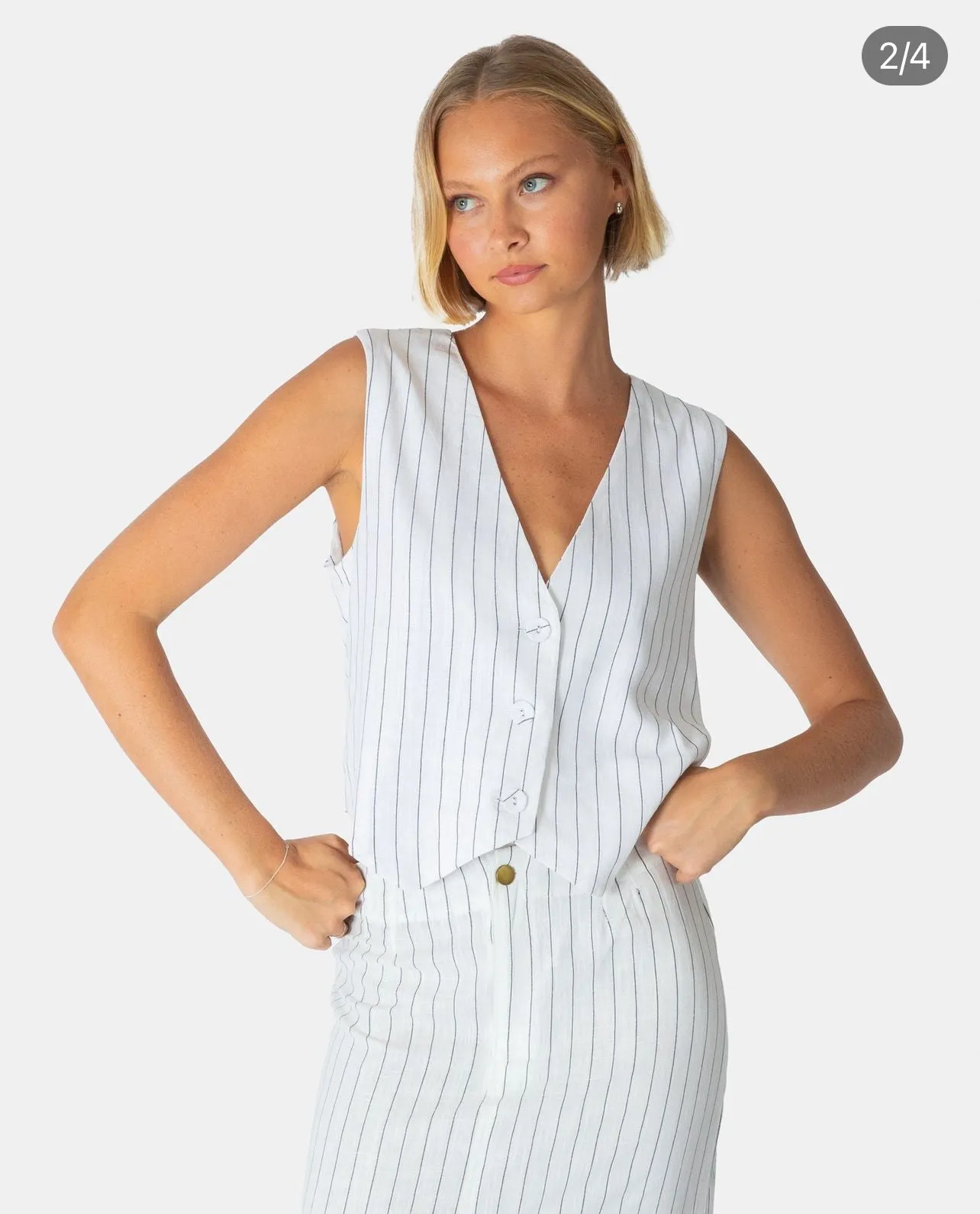 Pinstripe Maxi Skirt