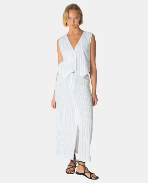 Pinstripe Maxi Skirt