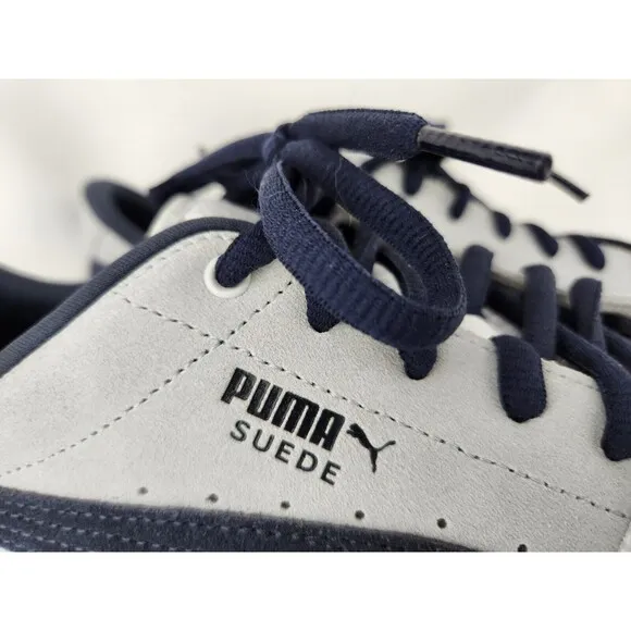 PUMA SUEDE SKATE NITRO Navy Gray SB Sneaker Shoes Leather 386082-01 Mens SZ 9.5