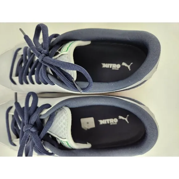 PUMA SUEDE SKATE NITRO Navy Gray SB Sneaker Shoes Leather 386082-01 Mens SZ 9.5