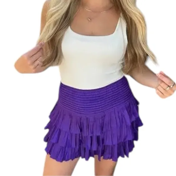 Purple Emily Smock Skort, Size: Large, NWT