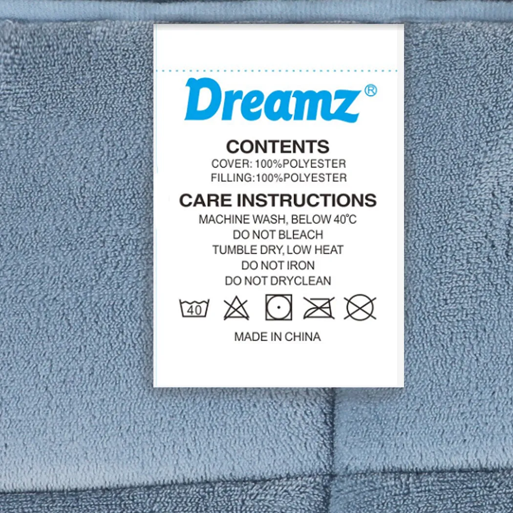 Quilt Doona Comforter Blanket Velvet Winter Warm Queen Bedding Blue