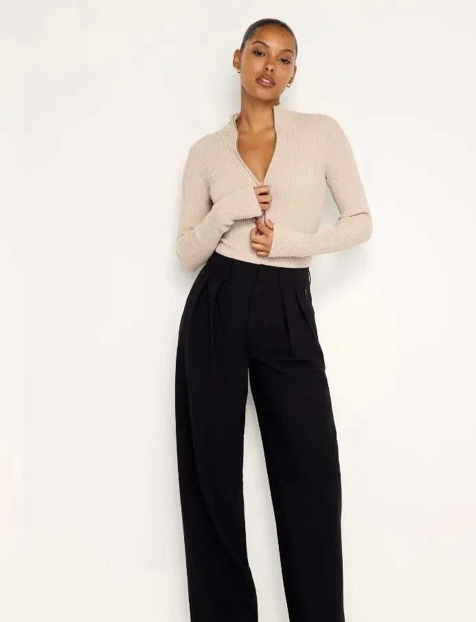 Rib Zip Bodysuit