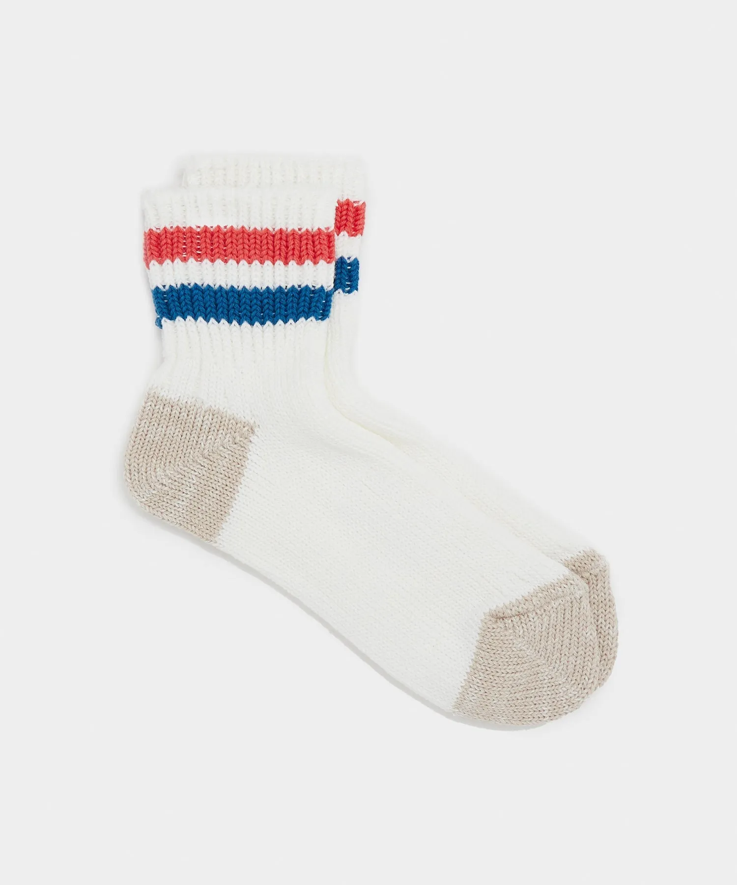 RoToTo Old School Ankle Sock in Red/Blue