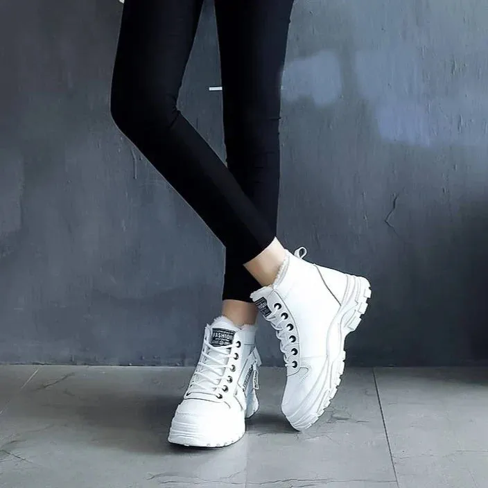 Rowy™ | Warm ankle sneakers with faux fur