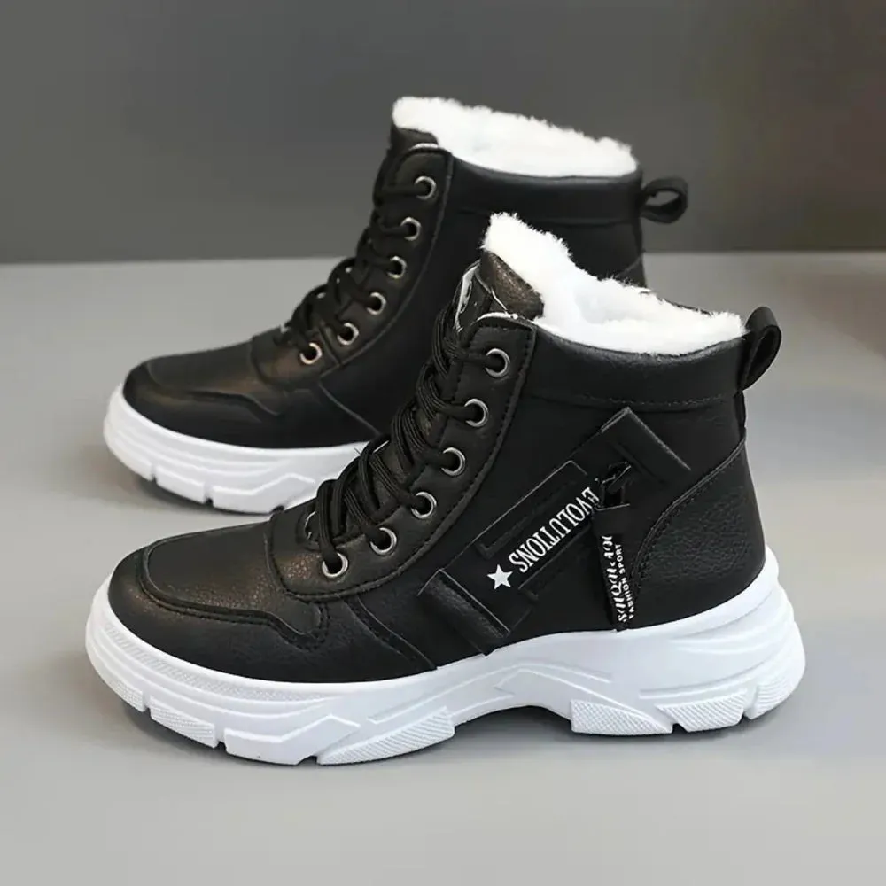 Rowy™ | Warm ankle sneakers with faux fur