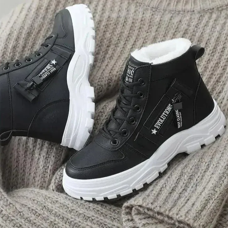 Rowy™ | Warm ankle sneakers with faux fur