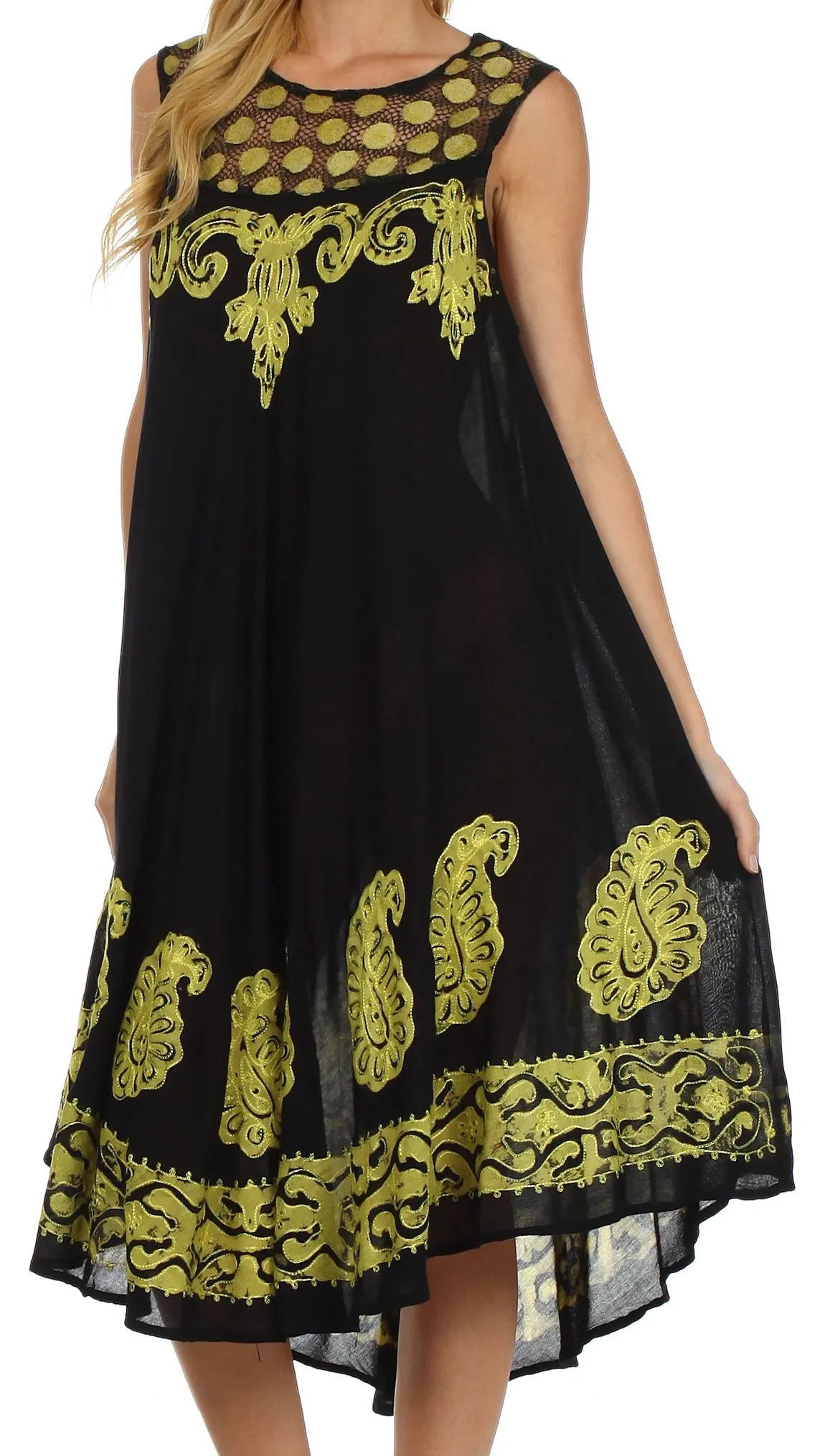 Sakkas Zayna Embroidered Caftan Dress
