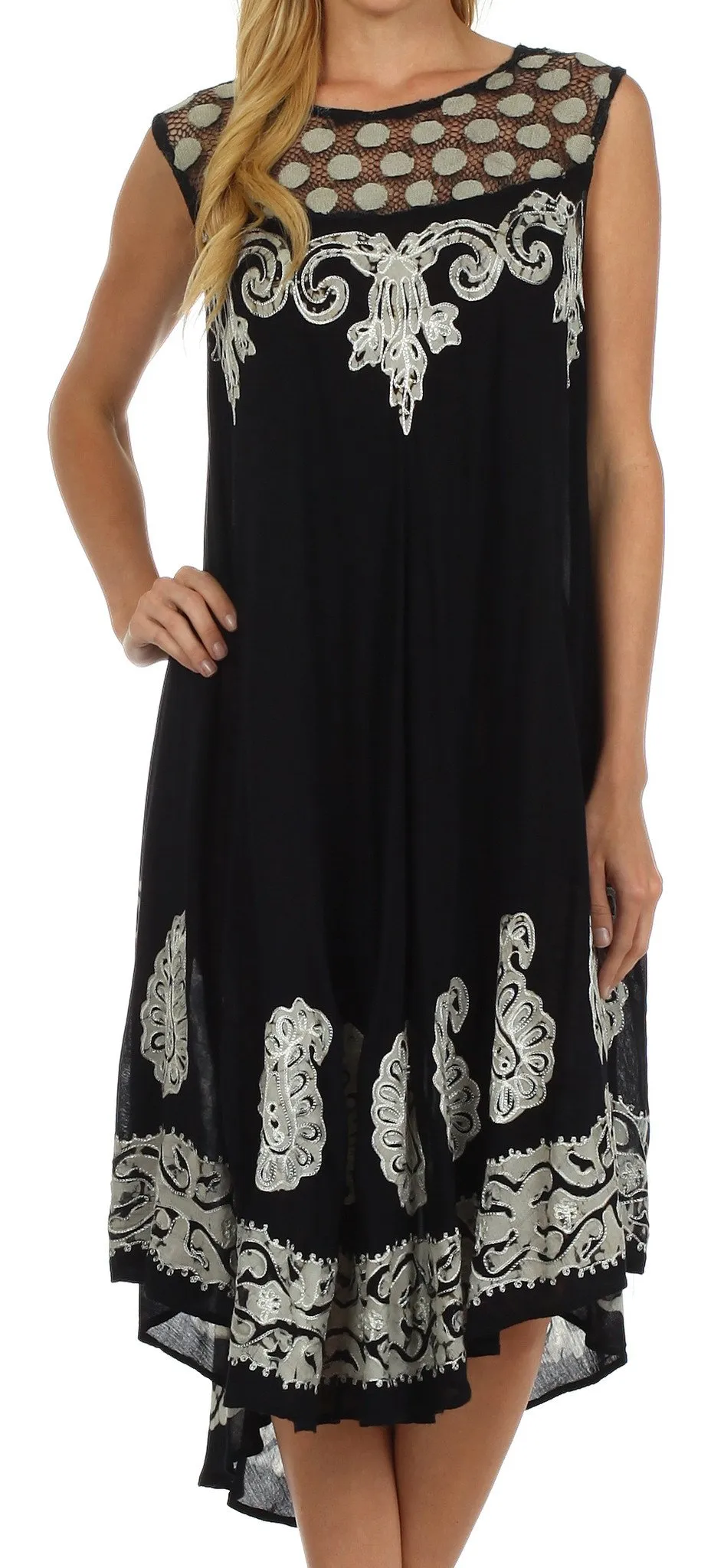 Sakkas Zayna Embroidered Caftan Dress