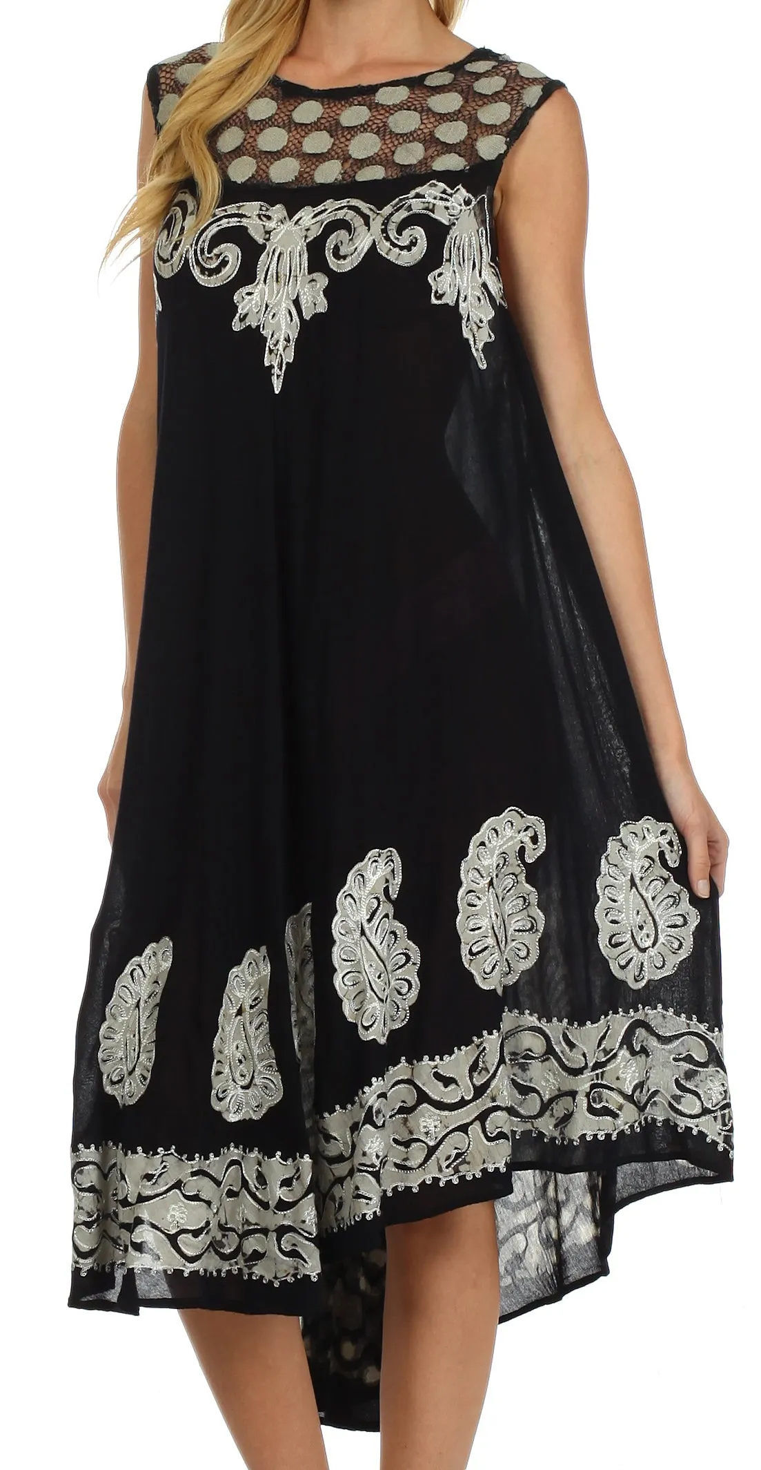 Sakkas Zayna Embroidered Caftan Dress