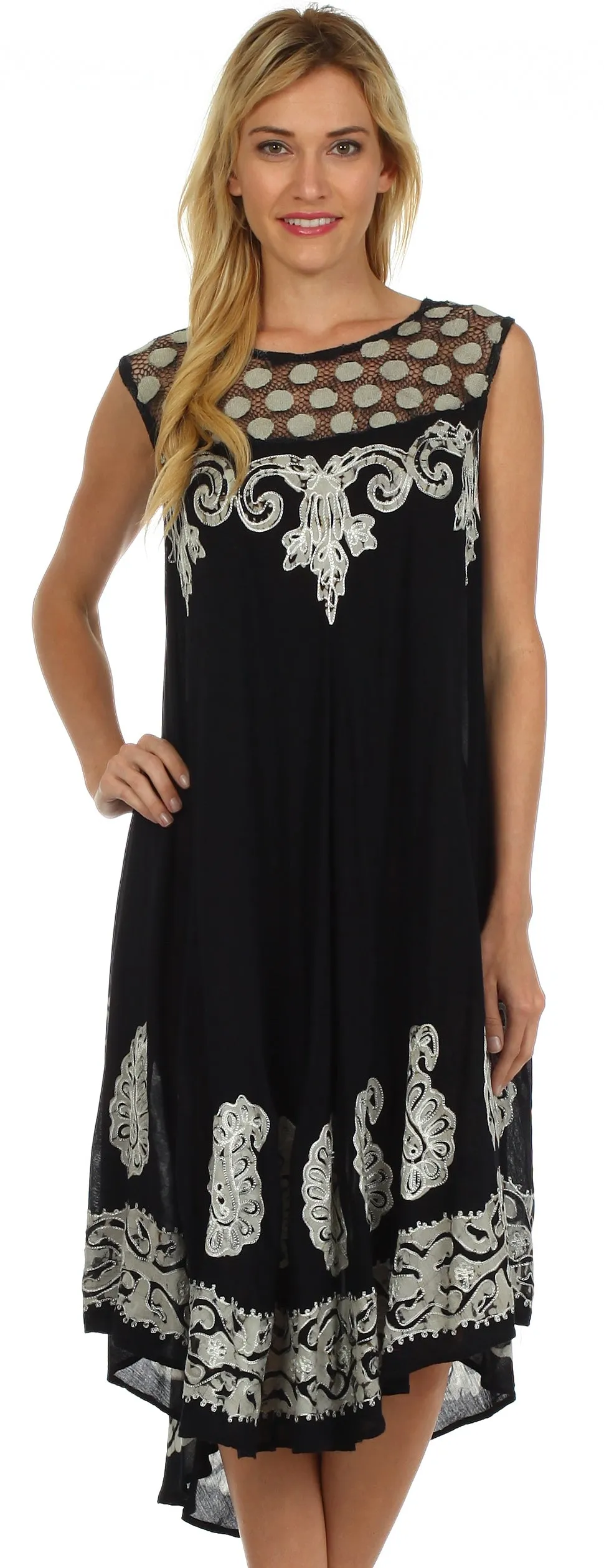 Sakkas Zayna Embroidered Caftan Dress