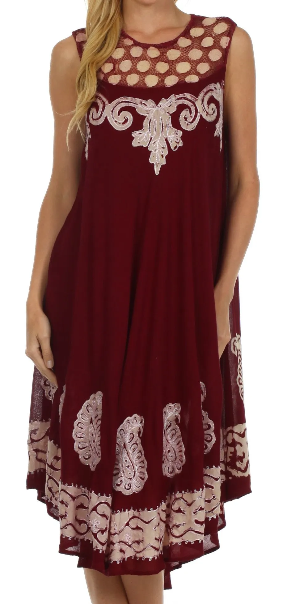 Sakkas Zayna Embroidered Caftan Dress