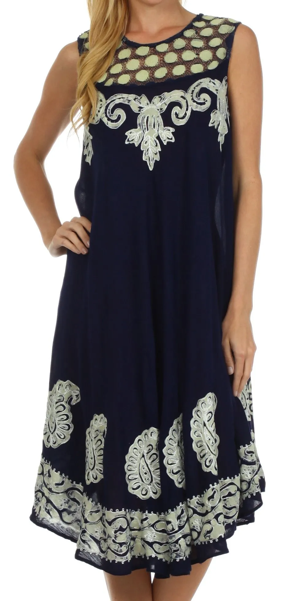 Sakkas Zayna Embroidered Caftan Dress