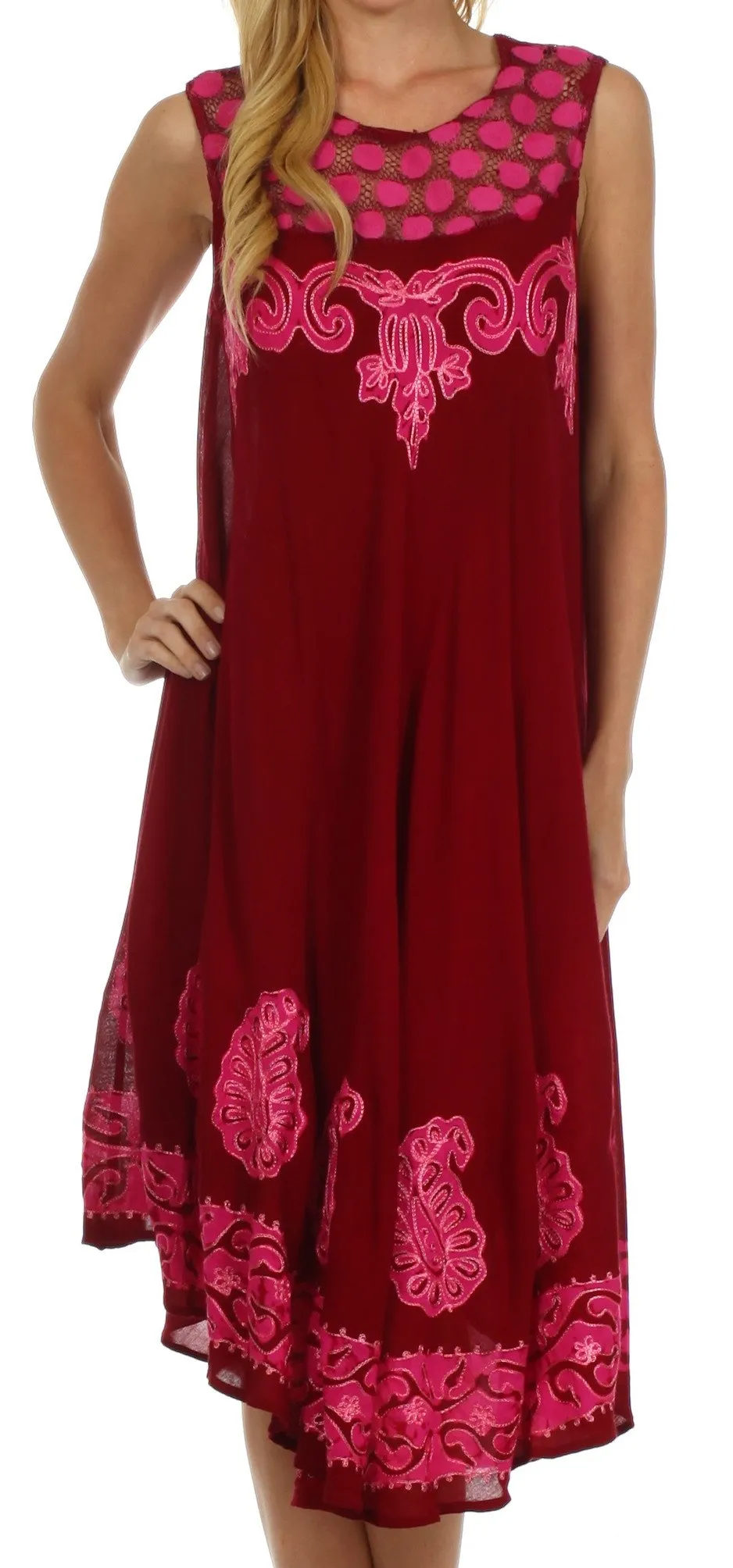 Sakkas Zayna Embroidered Caftan Dress