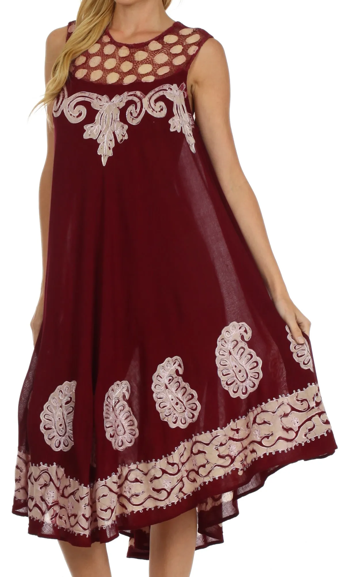 Sakkas Zayna Embroidered Caftan Dress