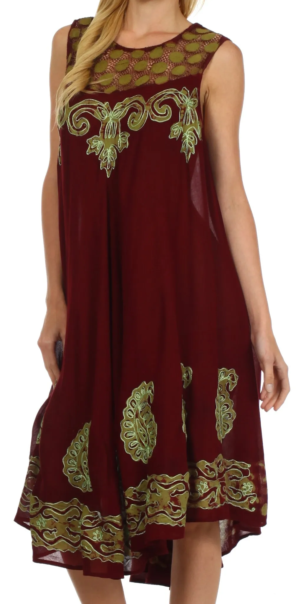 Sakkas Zayna Embroidered Caftan Dress