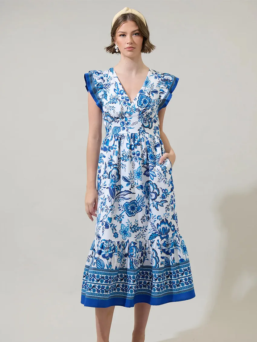 Salema Floral Midi Dress