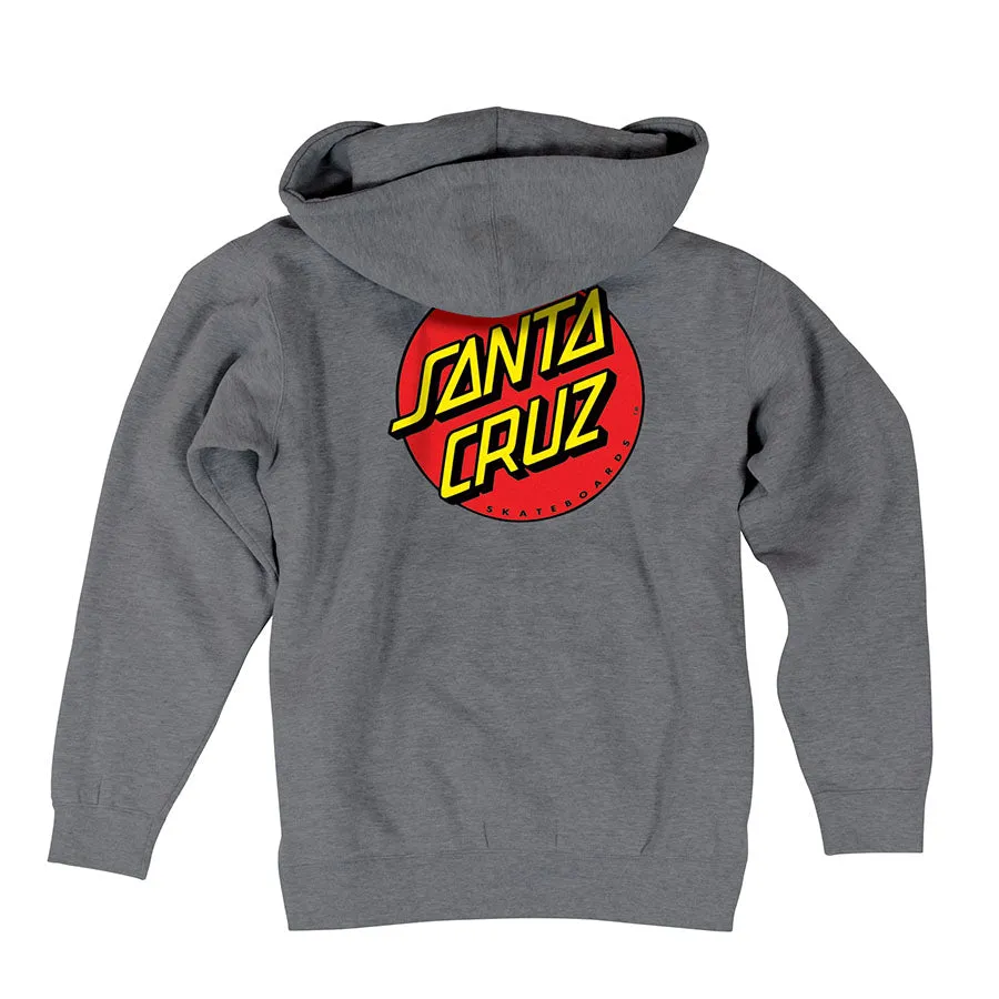 Santa Cruz Classic Dot Zip Up Heavyweight Hooded Sweatshirt