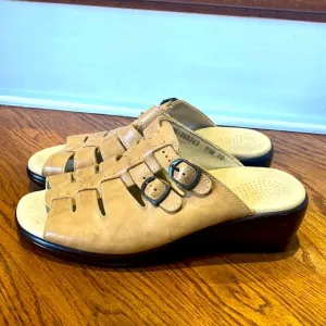 SAS Women's, SAN Antonio Shoemakers Tango Slide Sandal Wheat Sz 9.5W