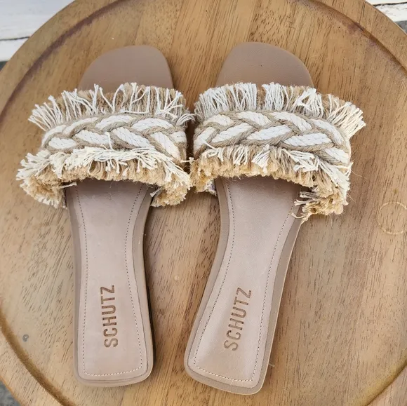 Schutz Adelia slide sandals in multineutro