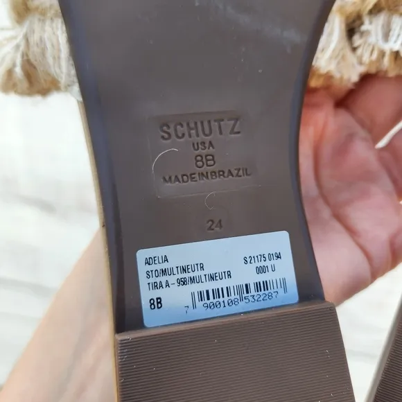 Schutz Adelia slide sandals in multineutro