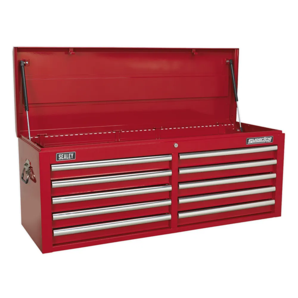 Sealey 10 Drawer Topchest with Ball Bearing Slides - Red - C