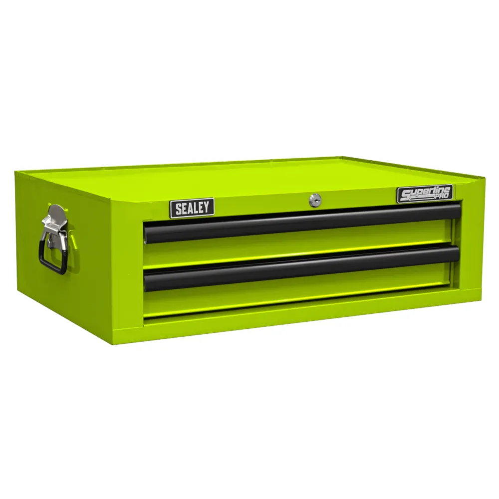 Sealey 14 Drawer Topchest, Mid-Box & Rollcab Combination - Green/Black - A