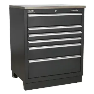 Sealey Premier Modular Floor Cabinet 6 Drawer 775mm Heavy-Duty