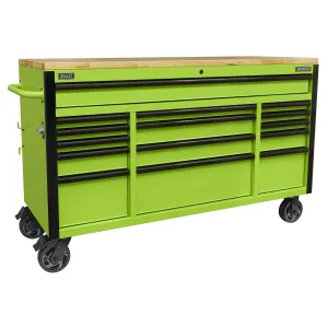 Sealey Superline Pro 15 Drawer Mobile Trolley with Wooden Worktop 1549mm