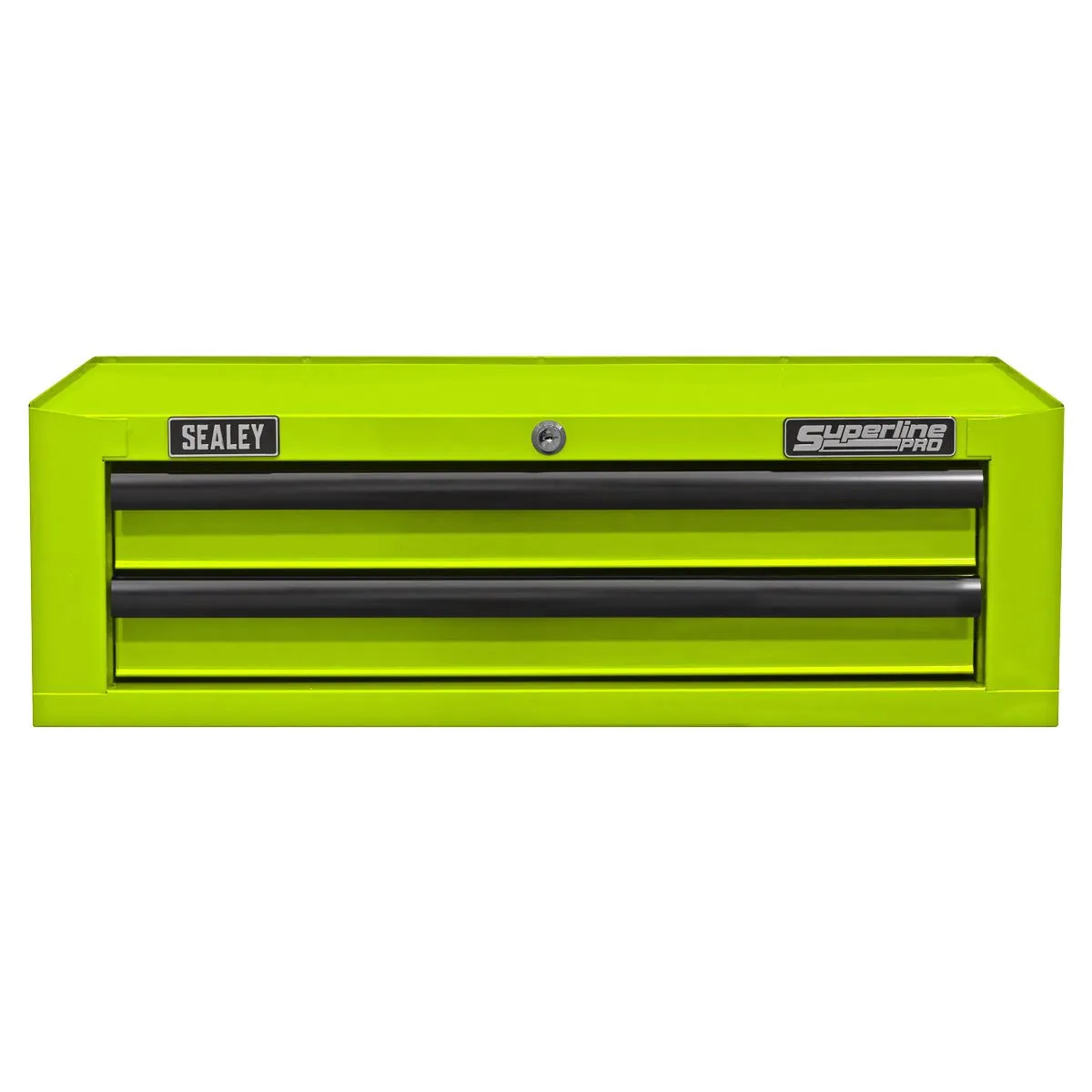Sealey Superline Pro Mid-Box Tool Chest 2 Drawer with Ball-Bearing Slides - Green/Black