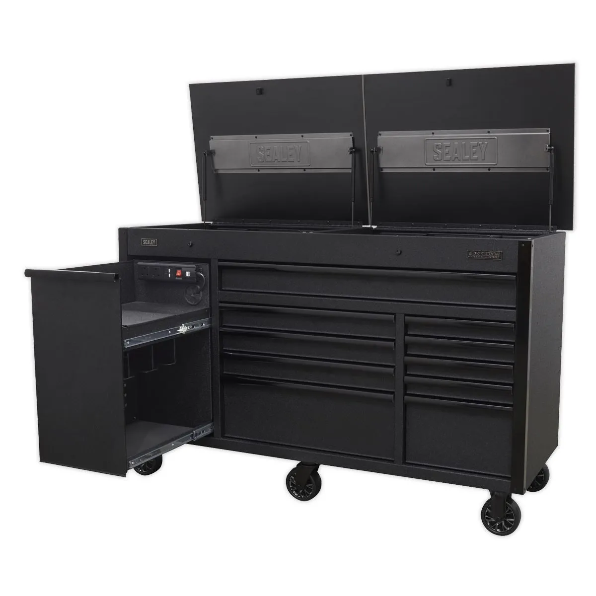 Sealey Superline Pro Mobile Tool Cabinet 1600mm with Power Tool Charging Drawer