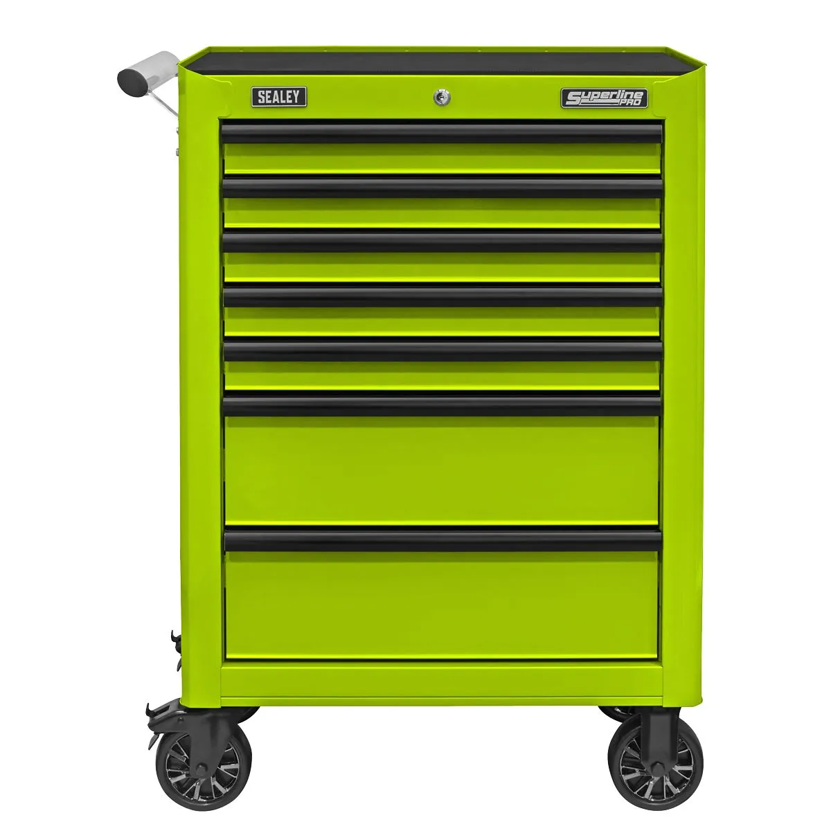 Sealey Superline Pro Rollcab 7 Drawer with Ball-Bearing Slides - Green/Black