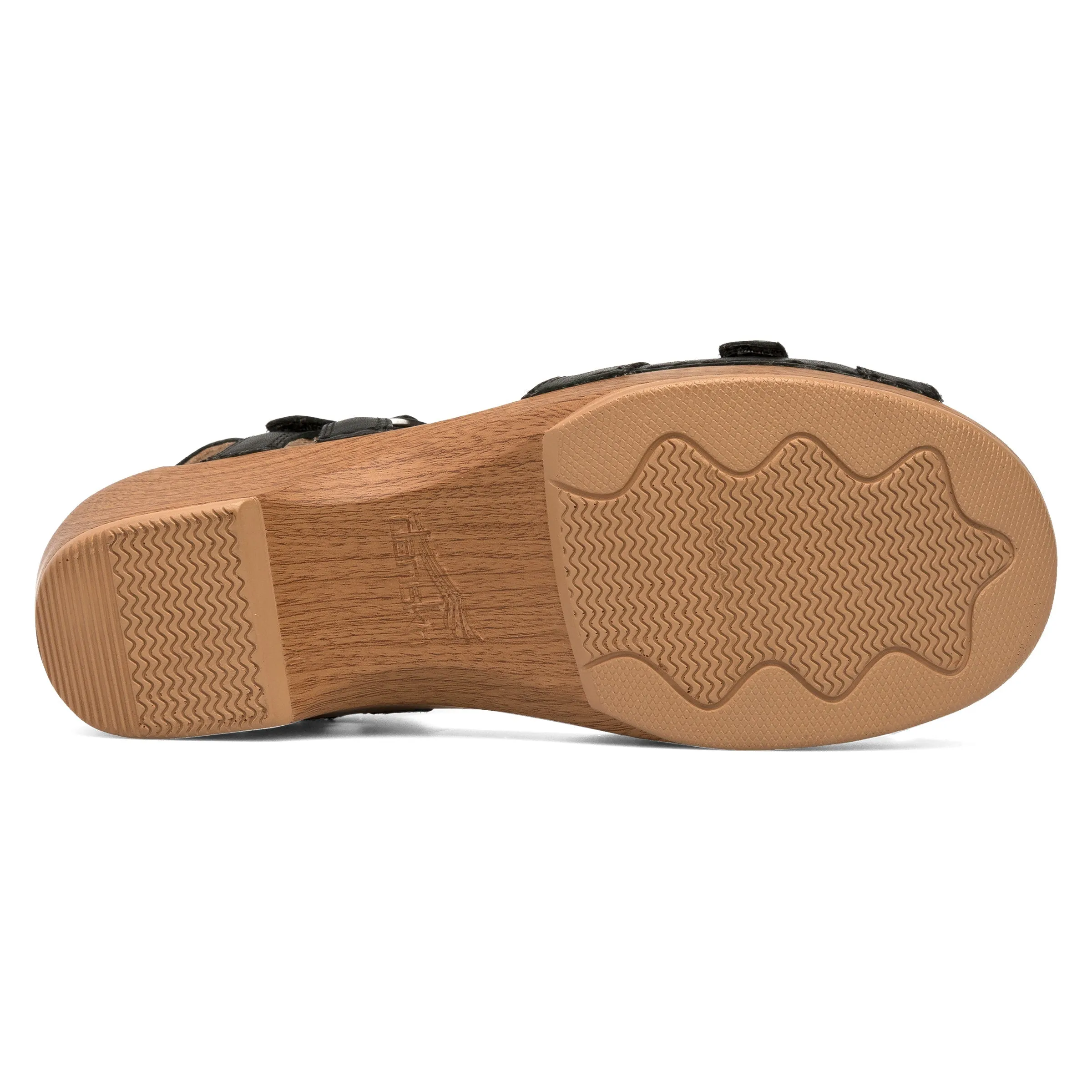 Season - Black Full Grain Sandal - 9849-022202