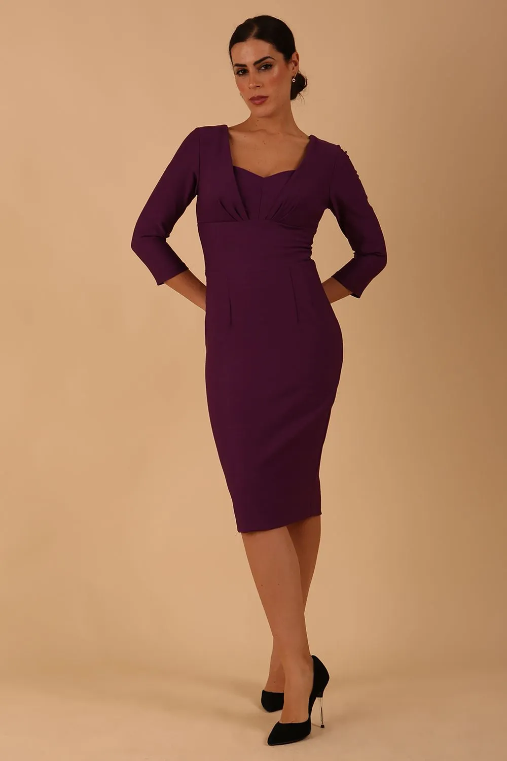 Seed Greenwich Sleeved Pencil Skirt Dress