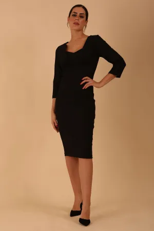 Seed Greenwich Sleeved Pencil Skirt Dress