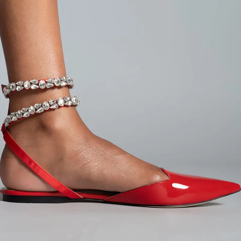 Shiny Flat with Sandals