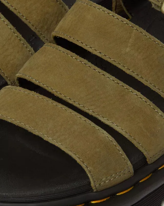 SIZE 8* Dr Martens Blaire Tumbled Nubuck Olive Sandals