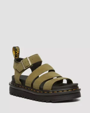 SIZE 8* Dr Martens Blaire Tumbled Nubuck Olive Sandals