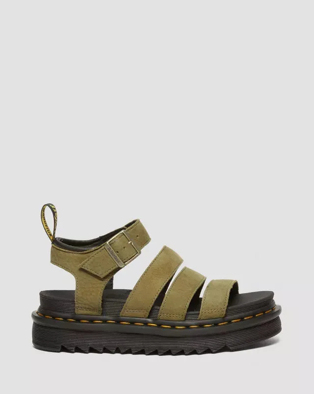 SIZE 8* Dr Martens Blaire Tumbled Nubuck Olive Sandals
