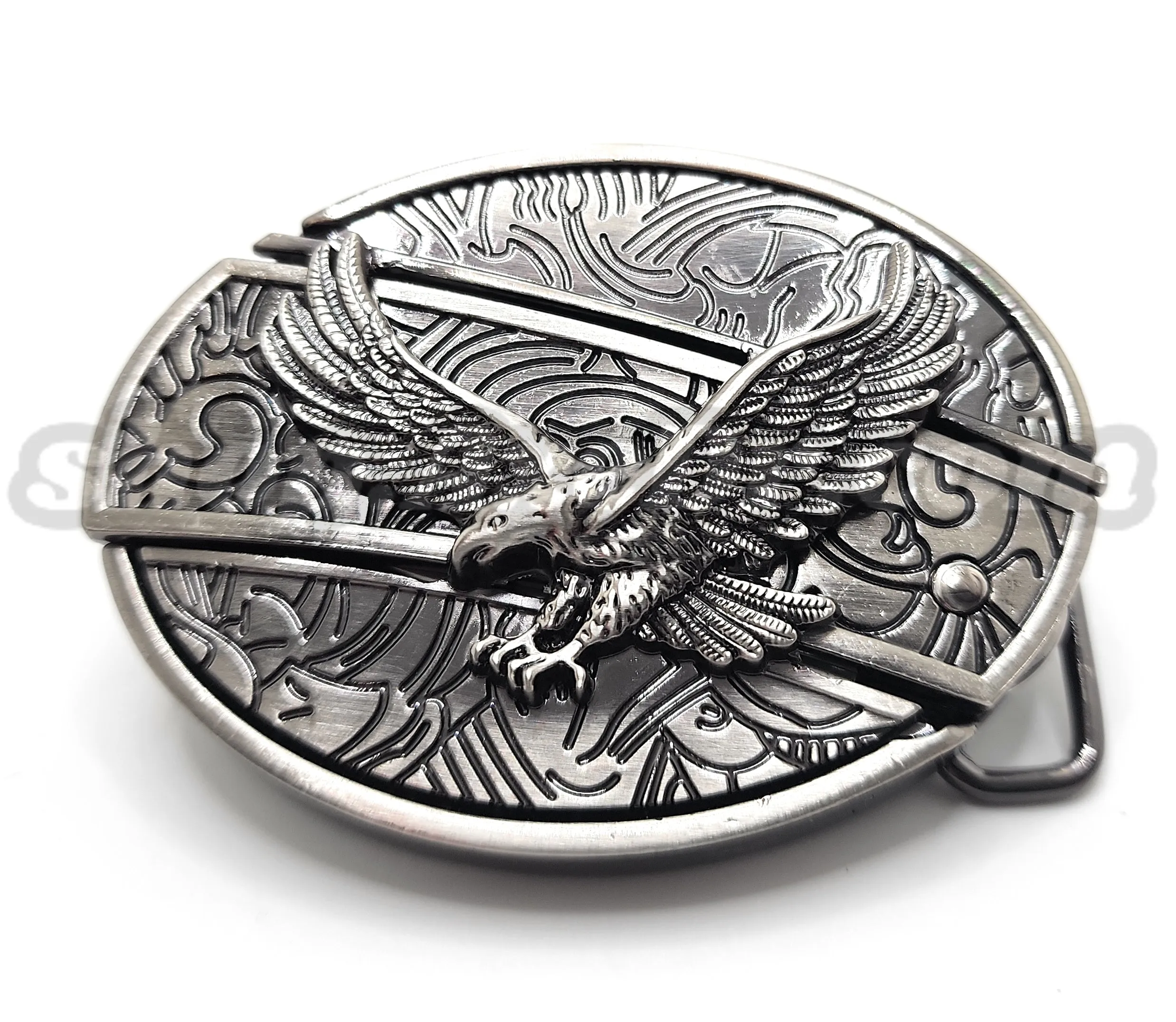 Soaring Eagle Folding Knife Belt Buckle