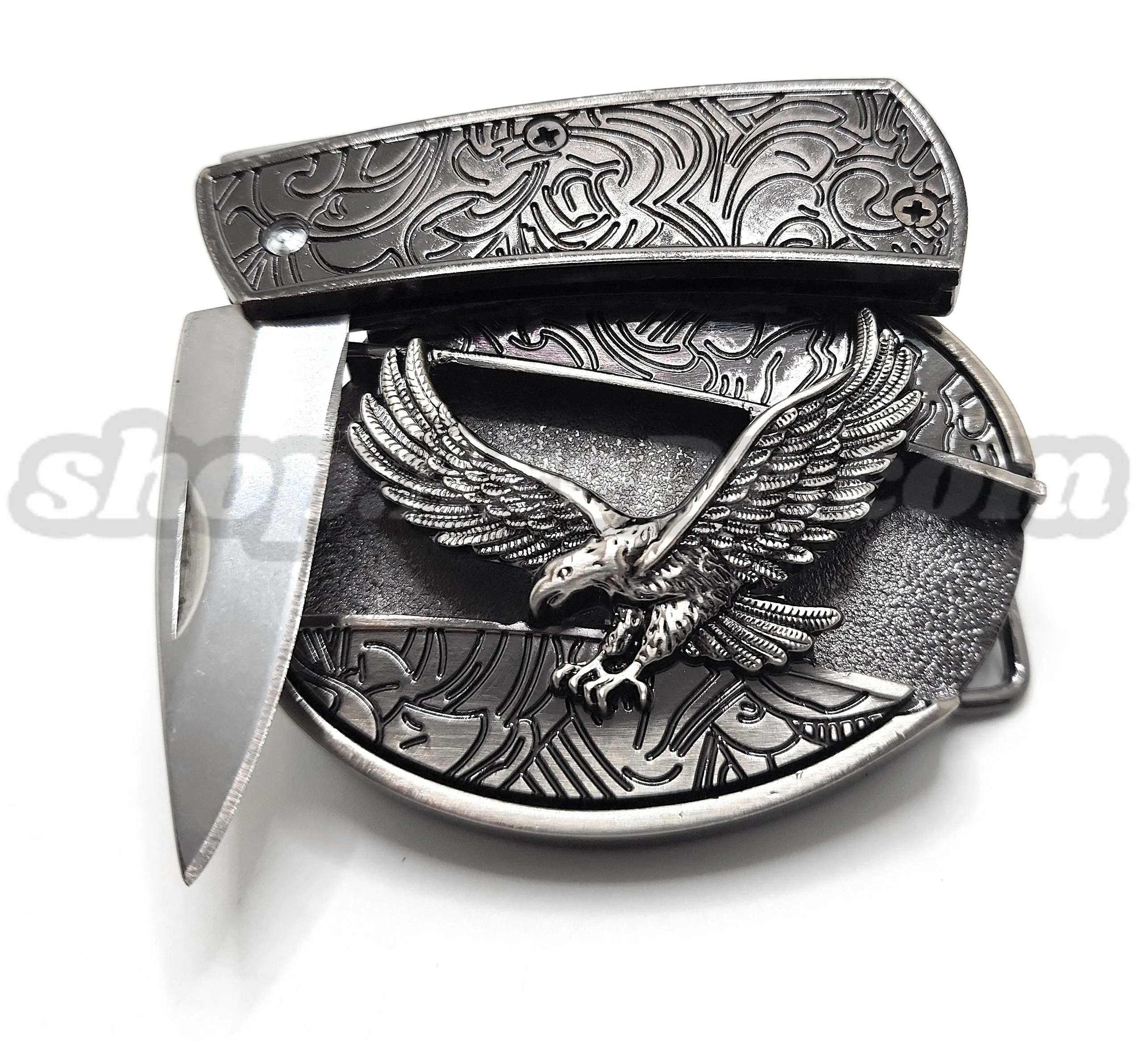 Soaring Eagle Folding Knife Belt Buckle