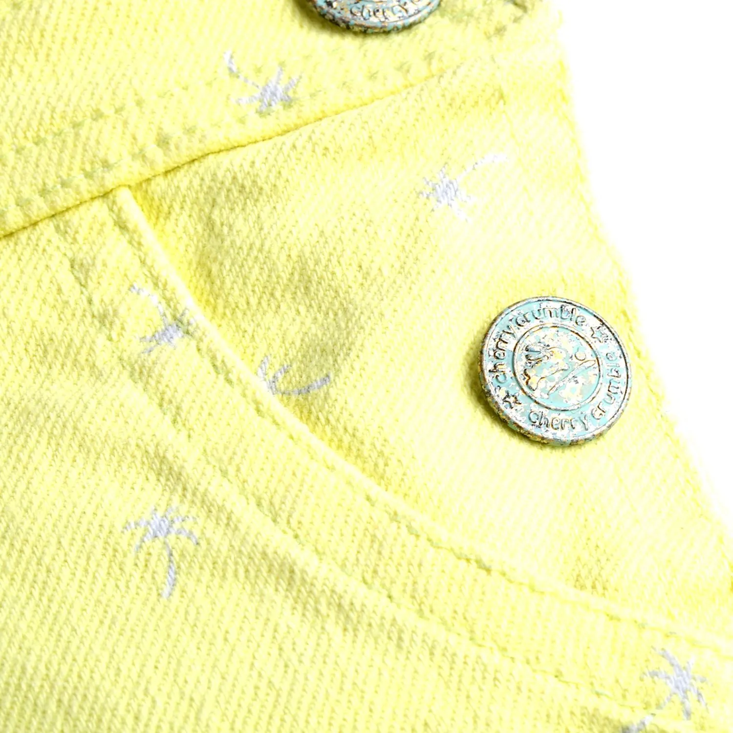 Soft Cotton Twill Yellow Print Dungaree