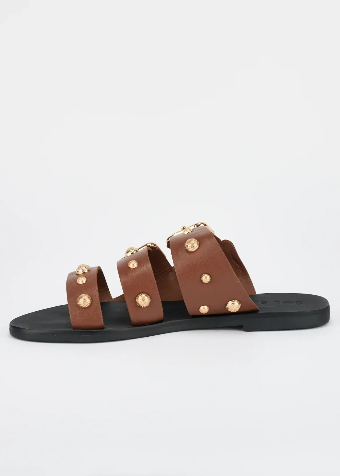 SOLSANA Hvar Slide - Cocoa/Gold