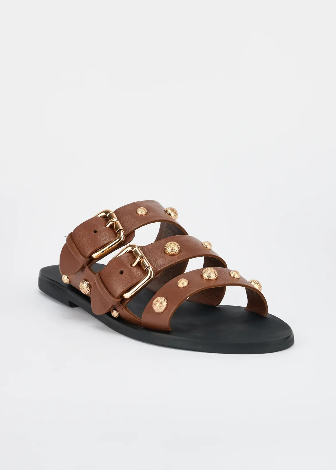 SOLSANA Hvar Slide - Cocoa/Gold